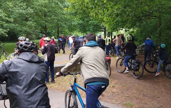 Viele Teilnehmende beim Radwandertag.