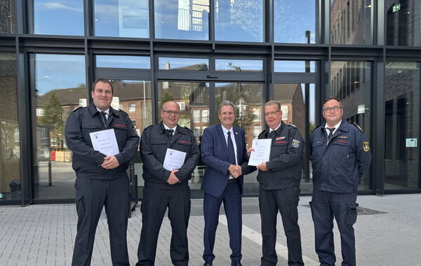 Die neue Leitung der Freiwilligen Feuerwehr Baesweiler