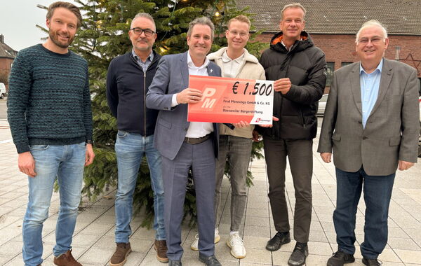 Die Fred Pfennings GmbH & Co. KG hat der Baesweiler Bürgerstiftung erneut eine großzügige Spende zukommen lassen