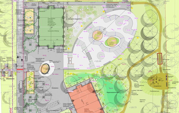 Plan vom Sport- und Bürgerpark 2021