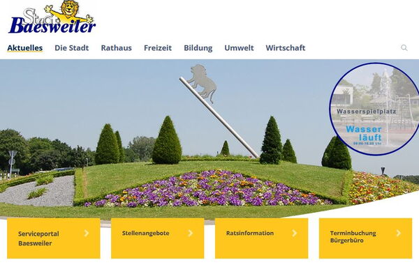 Wasserspielplatz Wasser läuft