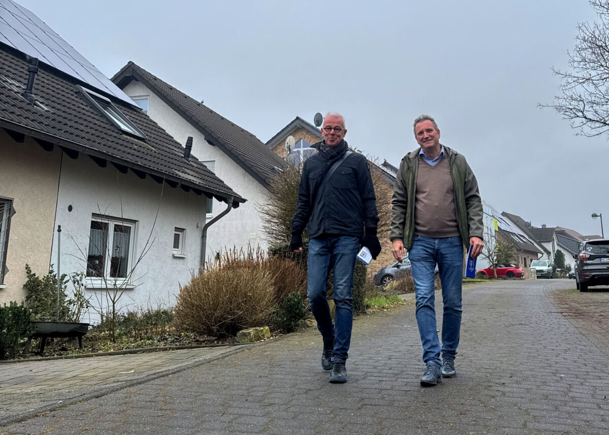 Ortsvorsteher Thomas Mohr (l.) und Bürgermeister Pierre Froesch