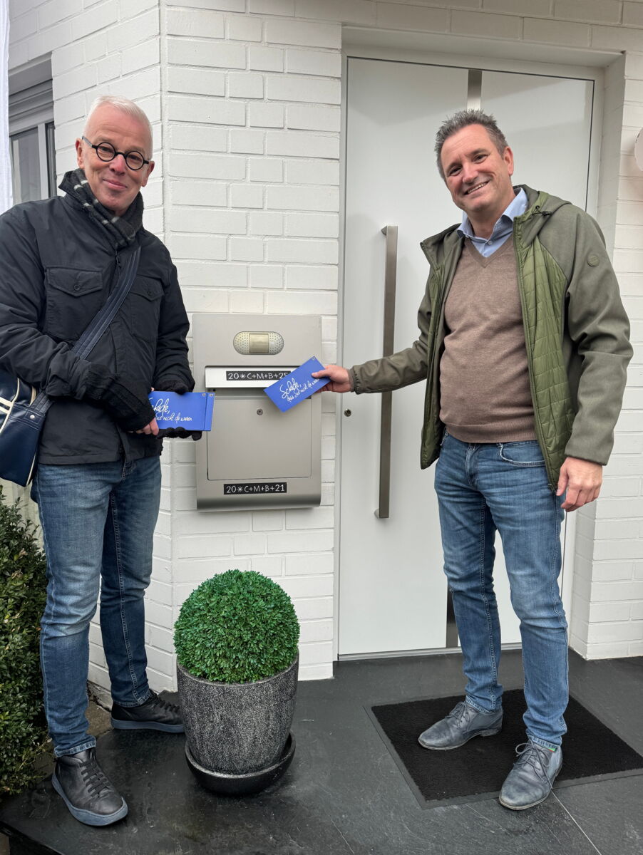 Ortsvorsteher Thomas Mohr (l.) und Bürgermeister Pierre Froesch