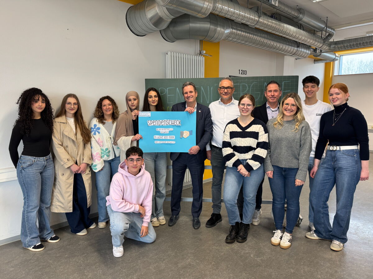 Spendenübergabe Bürgerstiftung SV Gymnasium Baesweiler