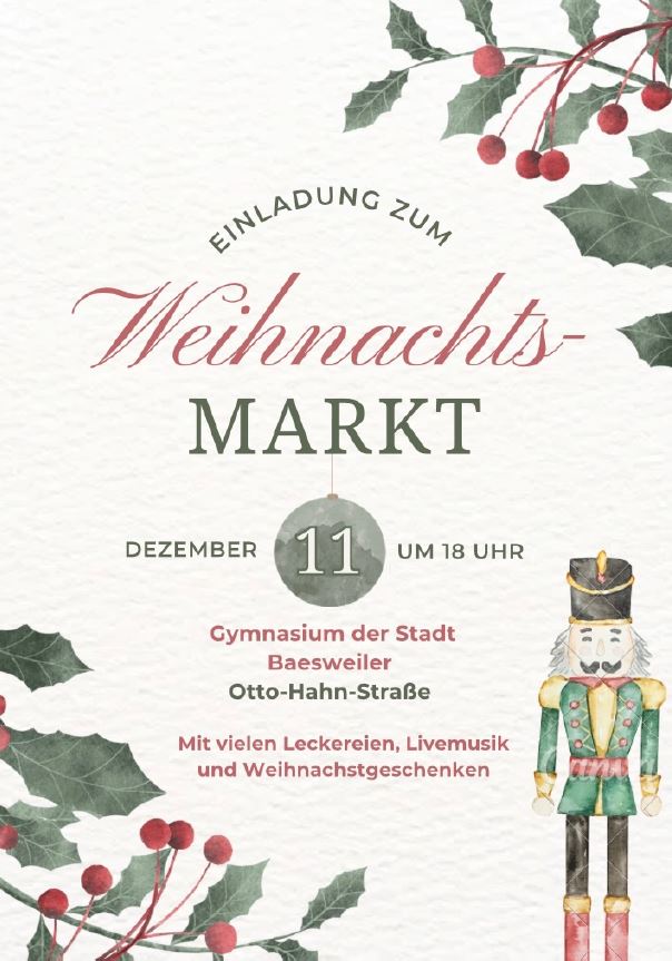 Einladung zum Weihnachtsmarkt
