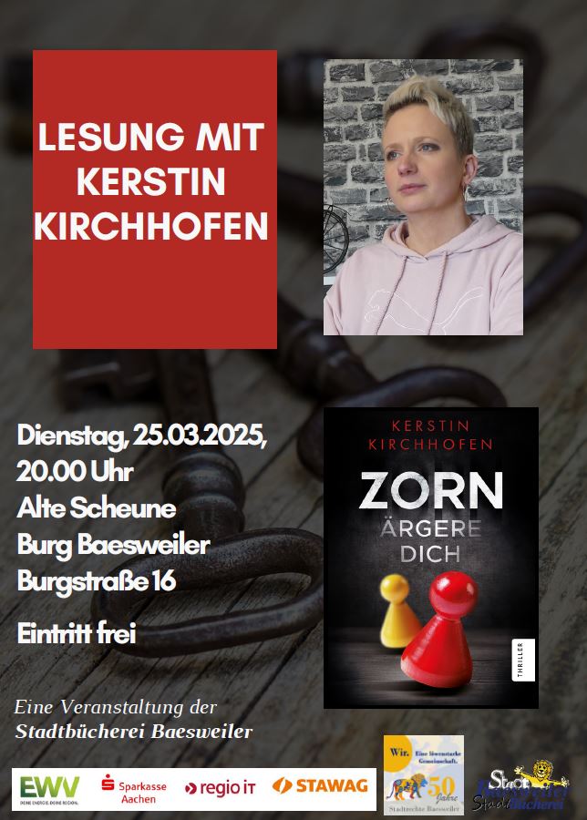 Plakat zur Lesung mit Kerstin Kirchhofen