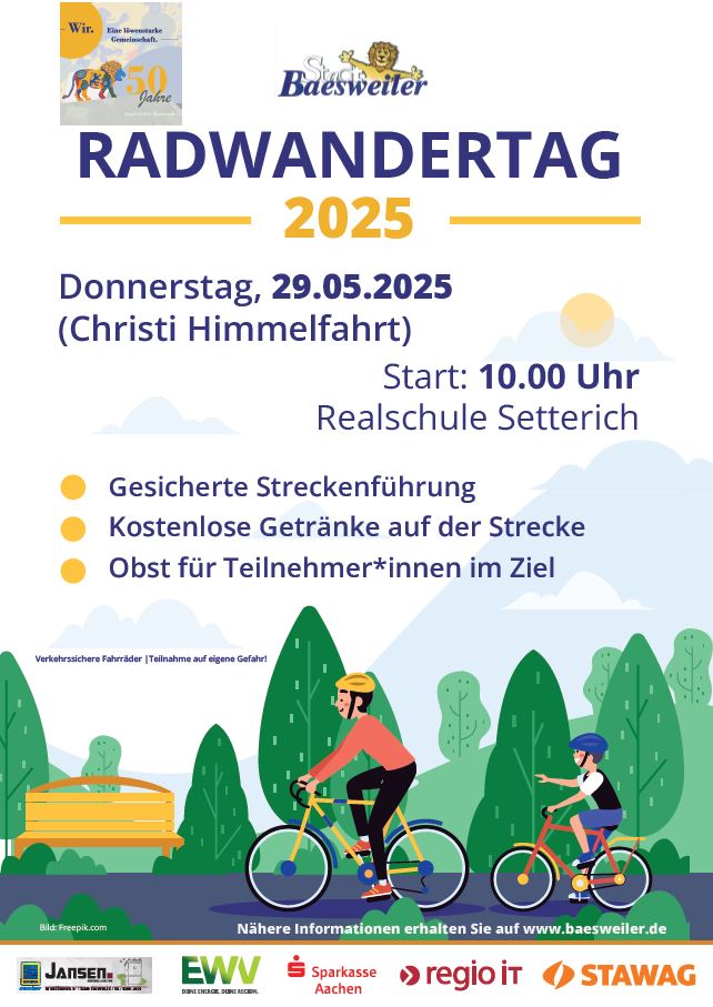 Plakat zum Radwandertag am 29.5.2025