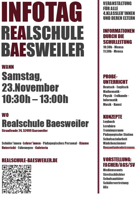 Plakat Infotag Realschule