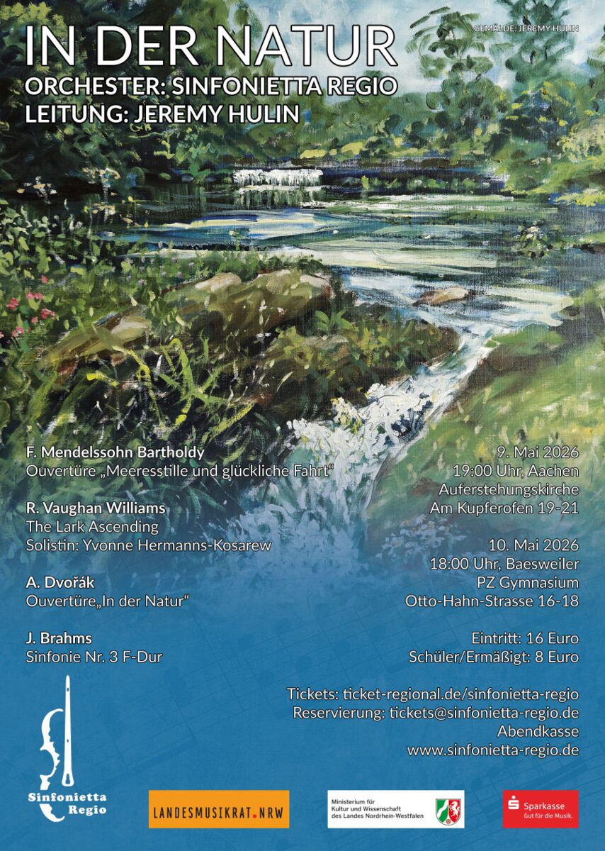 Konzert der Sinfonietta Regio am 10. Mai in Baesweiler