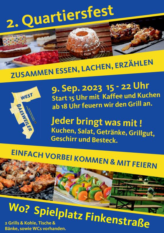 Plakat Quartiersfest Baesweiler-West